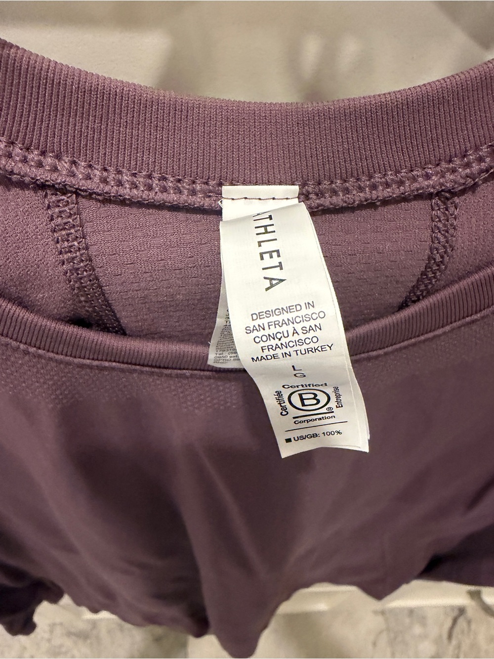 Athleta Momentum Seamless Top Dusty Rose Size L #530524 - Picture 2 of 3